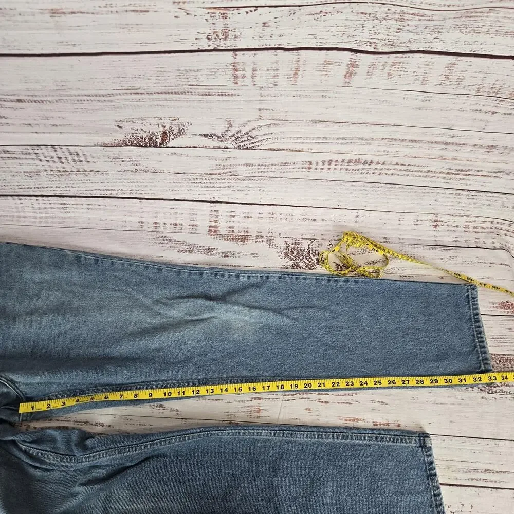 LL Bean Jeans Mens 38x33 Blue Classic Fit 100% Cotton Denim Straight Leg Pants